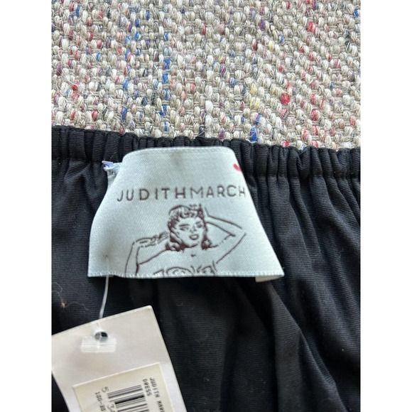 JUDITH MARCH NWT $100 Strapless embroidered anchor Floral Dress o/s black white - Picture 9 of 11